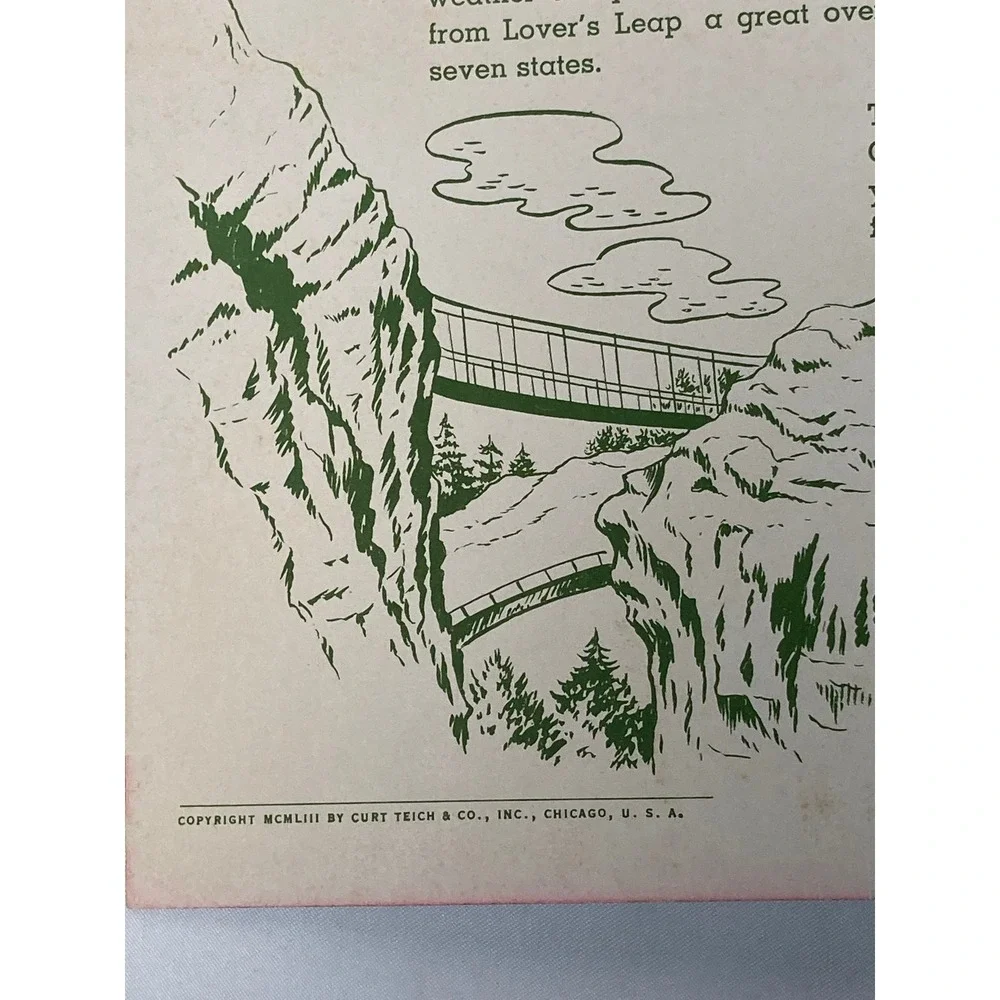 Vintage Rock City Gardens Souvenir Book Lookout Mountain‎ 1953 Curt Teich
